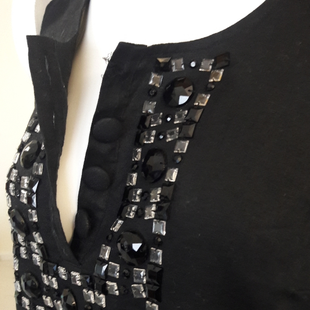 Michael Kors Black Embellished Mini Dress